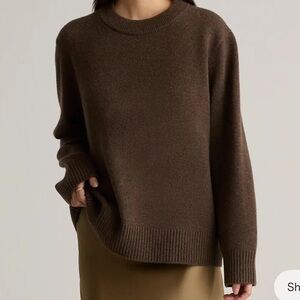 quince mongolian cashmere oversized crew neck Sweater